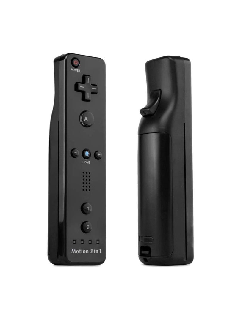 Barakah 2-Pack Wireless Remote Wiimote Controller with Built-in Motion Plus, Silicone Case, Sleeve Skin Cover, and Wrist Strap - Compatible with Nintendo Wii Games System - Black - Image 2